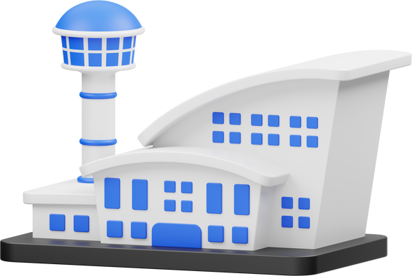 Airport Building 3D Icon